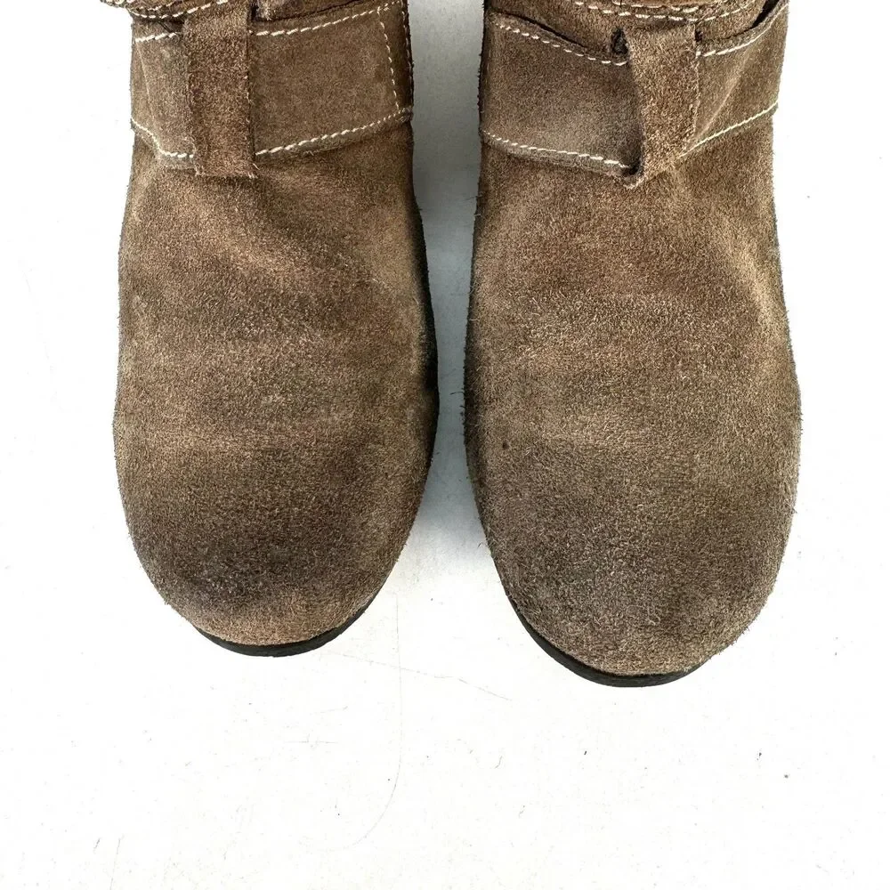 Josef Seibel Tracy Women's Suede Fur Ankle Boot Taupe Tan SZ 39 US 8.5